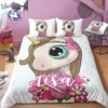 Personalized Custom Rose Unicorn Bedding Set -Unicorn Fashion 231