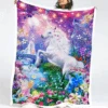Unicorn Fairy Sherpa Fleece Blanket -Unicorn Fashion 24 1