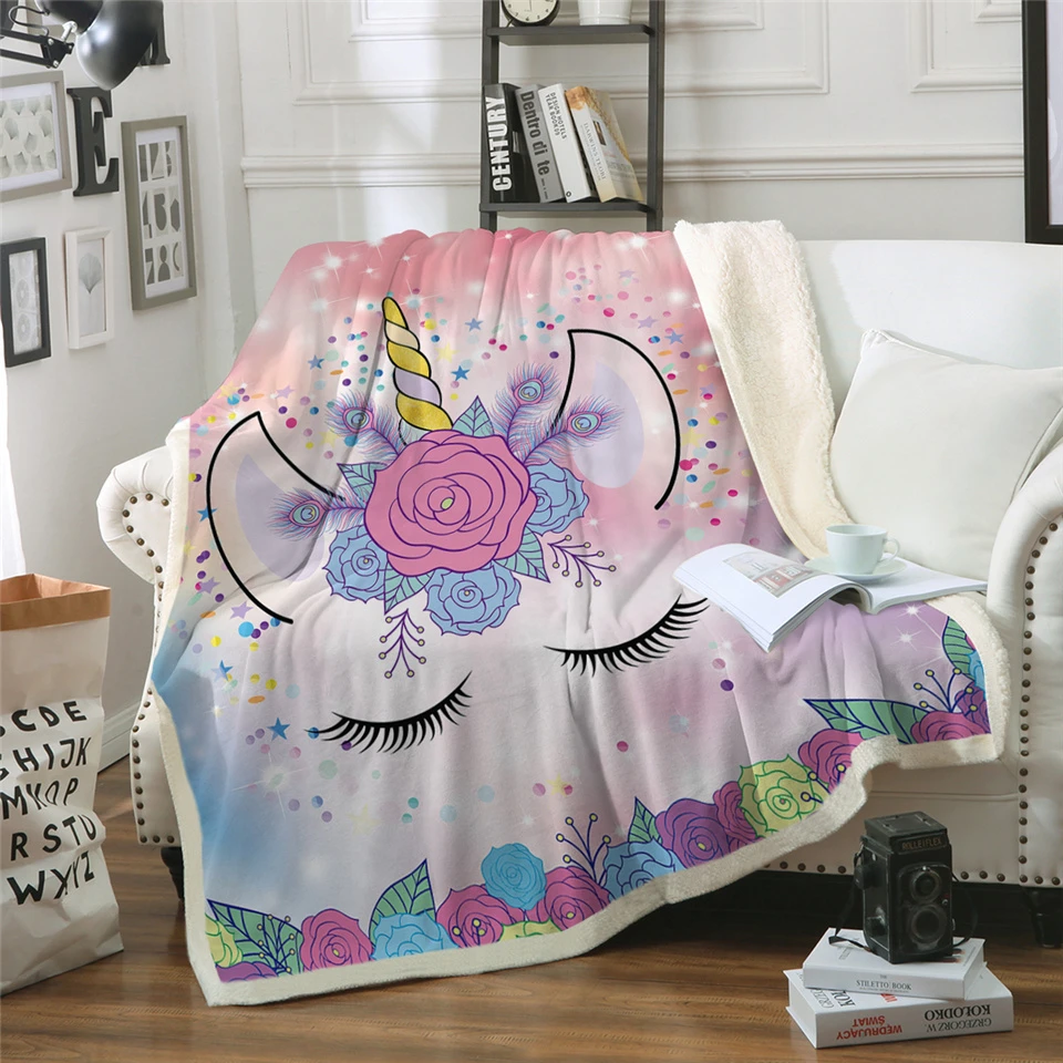 Pink Unicorn Lash Fleece Blanket 4 Pink Unicorn Lash Fleece Blanket - Image 2