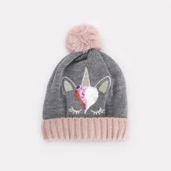 Unicorn Sequin Knitted Wool Beanie Hat -Unicorn Fashion 243254 drvlwf