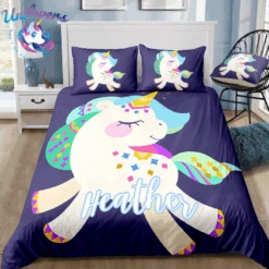 Personalized Custom Nice Unicorn Bedding Set
