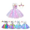 Unicorn Tutu Princess Party Dresses With LED Lights -Unicorn Fashion 252619 w8dkh5