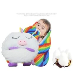 Unicorn Plush Blanket And Sleeping Sack In One