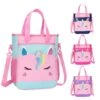 Unicorn Lovely School Tote Bag For Girls -Unicorn Fashion 252707 3yq4fp