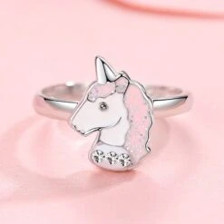 925 Sterling Silver Unicorn Adjustable Ring 12 925 Sterling Silver Unicorn Adjustable Ring -Unicorn Fashion 252817 5vmfgv