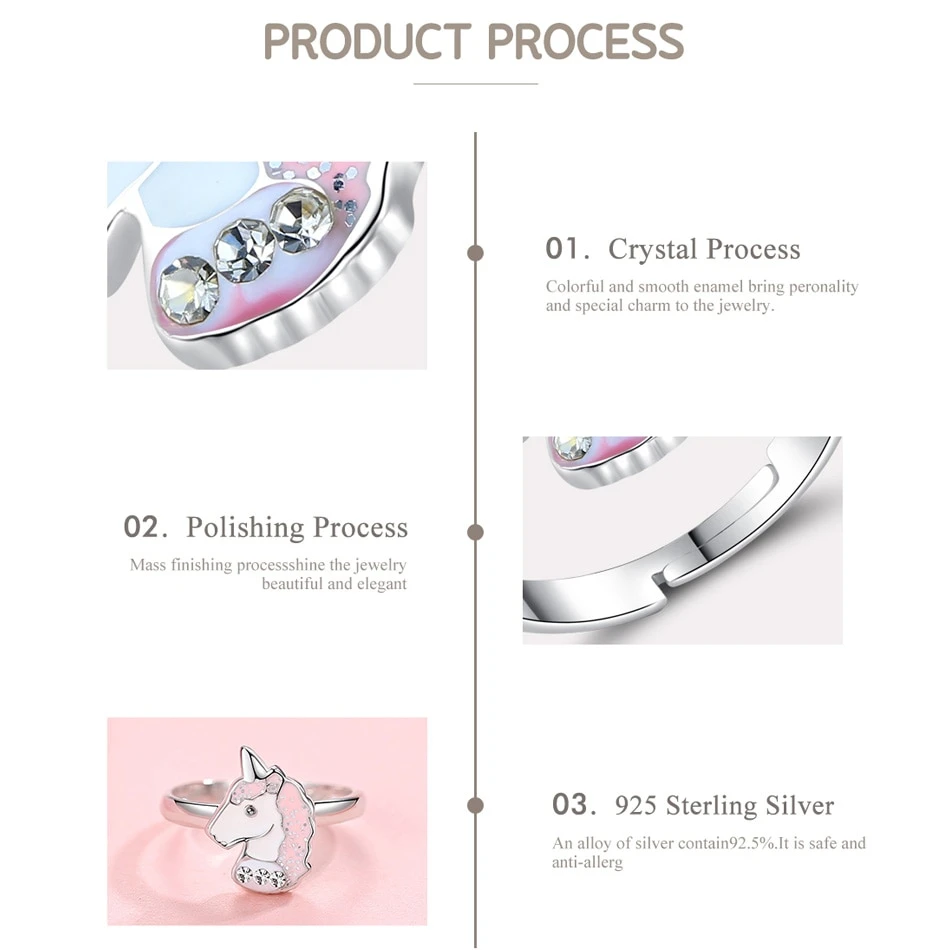 925 Sterling Silver Unicorn Adjustable Ring 8 925 Sterling Silver Unicorn Adjustable Ring - Image 6