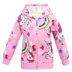 Colorful Unicorn Hooded Jackets -Unicorn Fashion 254423 5zgcbq