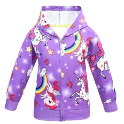 Colorful Unicorn Hooded Jackets -Unicorn Fashion 254423 qesji0