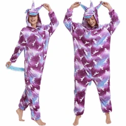 Purple Star Unicorn Costume Onesie For Women