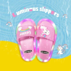 Unicorn LED Light-Up Flip Flops For Children -Unicorn Fashion 261520 j6eqxp