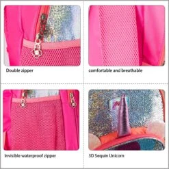 Glitter Sequins Unicorn School Backpack -Unicorn Fashion 264611 7ehido