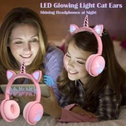 Unicorns Kids Bluetooth Led Headphones -Unicorn Fashion 264625 zuavsl