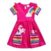 Girl Short-sleeved Unicorn Dress