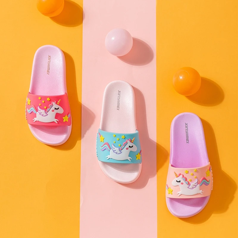 Rainbow Unicorn Summer Slippers For Girl 5 Rainbow Unicorn Summer Slippers For Girl - Image 3