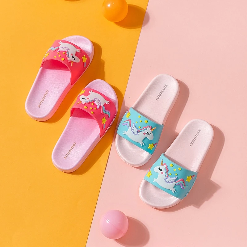 Rainbow Unicorn Summer Slippers For Girl 6 Rainbow Unicorn Summer Slippers For Girl - Image 4