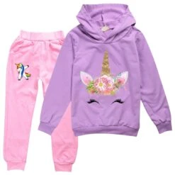 Unicorn Children Sweater + Casual Pants Suit -Unicorn Fashion 297391 pkrogk