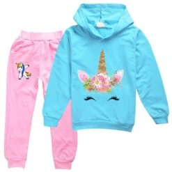 Unicorn Children Sweater + Casual Pants Suit -Unicorn Fashion 297391 xkyqax