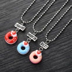 Unicorn Necklace Set For Kids 12 Unicorn Necklace Set For Kids -Unicorn Fashion 3 Pcs lot BFF Whale Unicorn Llama Doughnut Necklace Set for Kids Girls Letter Best Friends 4