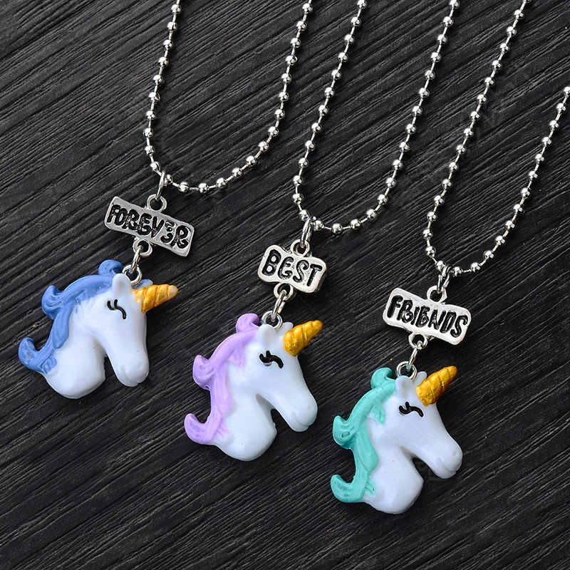 Unicorn Necklace Set For Kids 3 Unicorn Necklace Set For Kids