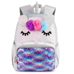 Holographic Unicorn Sequins School Backpack