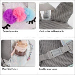 Holographic Unicorn Sequins School Backpack -Unicorn Fashion 341236 vt7srw