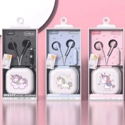 Cute Unicorn Wired Earphone With Mic