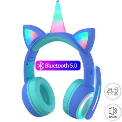 Cartoon Unicorn Bluetooth 5.0 Headphone