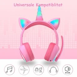 Cartoon Unicorn Bluetooth 5.0 Headphone -Unicorn Fashion 349107 wy2lek
