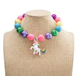 Unicorn Bubblegum Bead Necklace