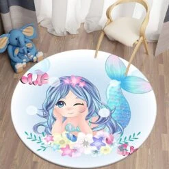 Cartoon Round Carpet Mermaid Unicorn 10 Cartoon Round Carpet Mermaid Unicorn -Unicorn Fashion 368405 4rb9bm