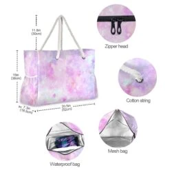 Holographic Tie-Dye Women Tote Bag -Unicorn Fashion 378371 xla6f1