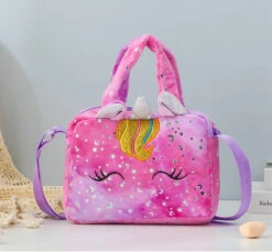 Soft Plush Unicorn Trendy Totes Bag For Kids -Unicorn Fashion 378402 0d64d5