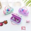 Fluffy Faux Fur Unicorn Eyeglass Hard Shell With Handle -Unicorn Fashion 378426 yutycd