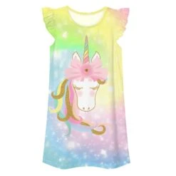 Princess Rainbow Unicorn Summer Dress 13 Princess Rainbow Unicorn Summer Dress -Unicorn Fashion 378441 l7c0bu