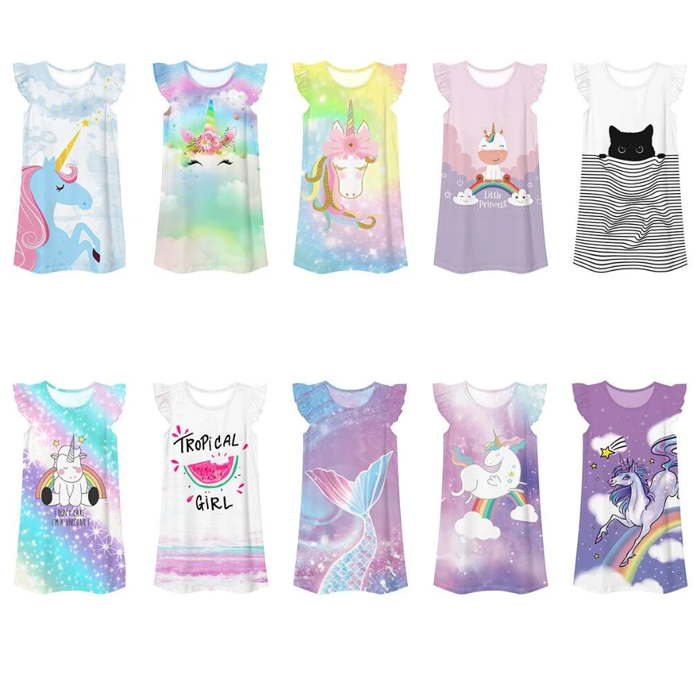 Princess Rainbow Unicorn Summer Dress 4 Princess Rainbow Unicorn Summer Dress - Image 2