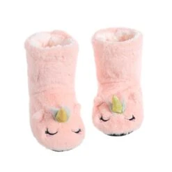 Ultra Soft Fuzzy Unicorn Boots