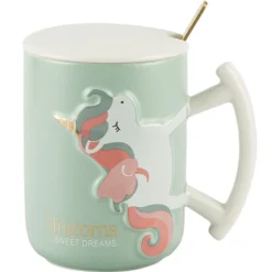 Best Selling Unicorn Creative Ceramic Coffee Mug -Unicorn Fashion 3D Relief Unicorn Mug Creative Ceramic Coffee Tea Cup Cute Cartoon Shake The Unicorn Bottle Novelty 3