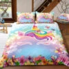 3d Colorful Lash Unicorn Bedding Set -Unicorn Fashion 3d Colorful Lash Unicorn Bedding Set