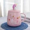 Creative Unicorn Ceramic Coffee Mugs -Unicorn Fashion 400ML Cute cartoon unicorn ceramic cup coffee mugs creative cups and mugs cartoon milk cup christmas