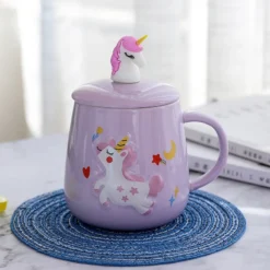 Creative Unicorn Ceramic Coffee Mugs -Unicorn Fashion 400ML Cute cartoon unicorn ceramic cup coffee mugs creative cups and mugs cartoon milk cup christmas 2