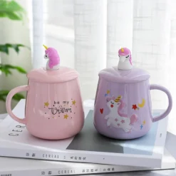 Creative Unicorn Ceramic Coffee Mugs -Unicorn Fashion 400ML Cute cartoon unicorn ceramic cup coffee mugs creative cups and mugs cartoon milk cup christmas 4