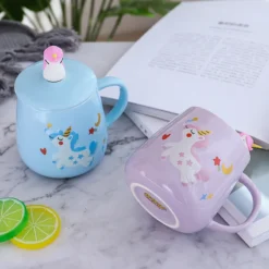 Creative Unicorn Ceramic Coffee Mugs -Unicorn Fashion 400ML Cute cartoon unicorn ceramic cup coffee mugs creative cups and mugs cartoon milk cup christmas 5
