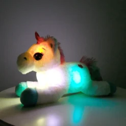 Colorful LED Unicorn Stuffed -Unicorn Fashion 40cm Colorful LED Unicorn Plush Toys Glowing Stuffed Animals Horse Toy Cute Light Up Pony Doll 1