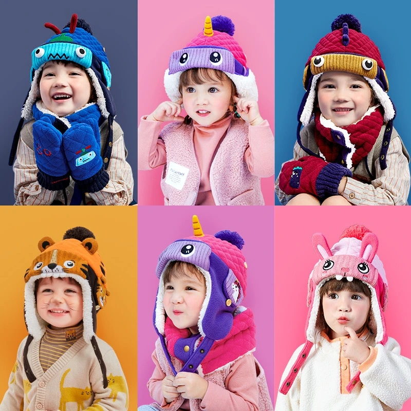 Combo Unicorn Winter Scarf Hat Gloves 4 Combo Unicorn Winter Scarf Hat Gloves - Image 2