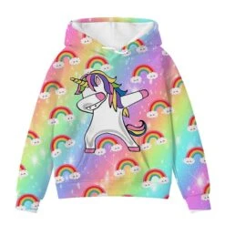 Colorful Rainbow Unicorn Hoodie