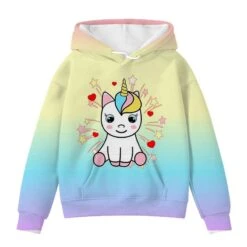 Colorful Rainbow Unicorn Hoodie -Unicorn Fashion 417114 rmg2lw