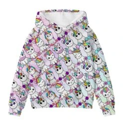 Colorful Rainbow Unicorn Hoodie -Unicorn Fashion 417114 vaji7i