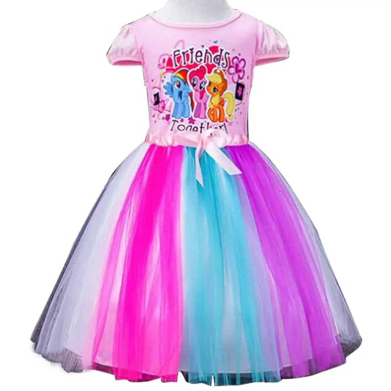 Summer Unicorn Girl Rainbow Dresses 3 Summer Unicorn Girl Rainbow Dresses