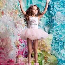 Unicorn Summer Girl Pink Dress