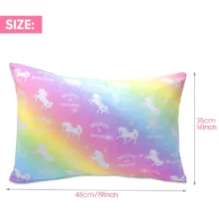 Cute Rainbow Unicorn Pillow Case -Unicorn Fashion 48 35cm 19 14inch Cute Rainbow Unicorn Pattern Pillow Case Cover for Baby Girl s Room 5